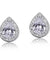 1 Carat Pear Cut Simulated Diamond 925 Sterling Silver Stud Earrings-Bijoux Pour Elle