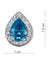 1 Carat Pear Cut Simulated Diamond Blue Topaz 925 Sterling Silver Stud Earrings-Bijoux Pour Elle