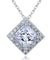 1 Carat Princess Cut Simulated Diamond 925 Sterling Silver Pendant Necklace-Bijoux Pour Elle