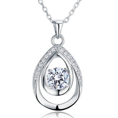 1 Carat Round 925 Sterling Silver Bridesmaid Pendant Necklace Jewelry-Bijoux Pour Elle