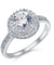 1 Carat Round Cut Simulated Diamond Wedding Engagement Sterling 925 Silver Ring-Bijoux Pour Elle