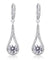 1 Carat Simulated Diamond Round Cut 925 Sterling Silver Bridal Wedding Dangle Earrings Jewelry-Bijoux Pour Elle