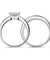 1 Ct Simulated Diamond 925 Sterling Silver Wedding Engagement Ring Set-Bijoux Pour Elle