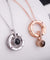 100 Language 'I Love You' Rose Gold & Silver Pendants Necklace For Women-Bijoux Pour Elle