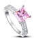1.5 Carat Princess Fancy Pink Simulated Diamond 925 Sterling Silver Wedding Engagement Ring-Bijoux Pour Elle