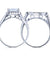 1.5 Carat Princess Simulated Diamond 925 Sterling Silver Wedding Promise Engagement Ring Set-Bijoux Pour Elle