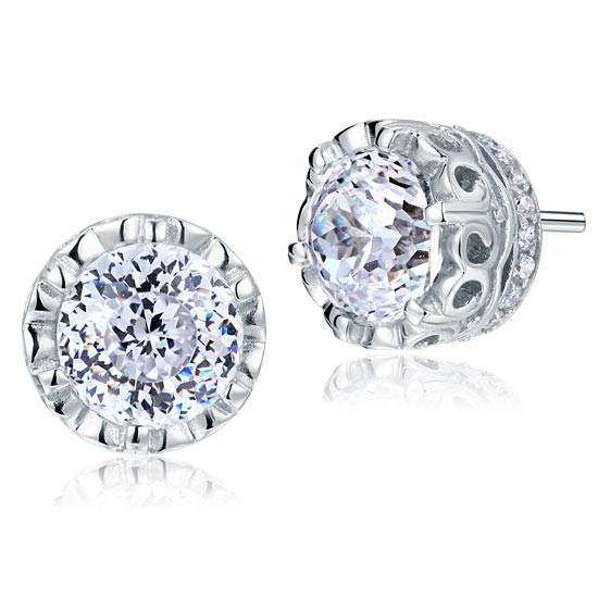 1.5 Carat Vintage Style Stud 925 Sterling Silver Earrings Jewelry-Bijoux Pour Elle