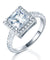 1.5 Ct Princess Simulated Diamond 925 Sterling Silver Wedding Anniversary Engagement Ring Jewelry-Bijoux Pour Elle