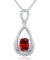 2 Carat Oval Cut Red Simulated Diamond Sterling 925 Silver Pendant Necklace-Bijoux Pour Elle
