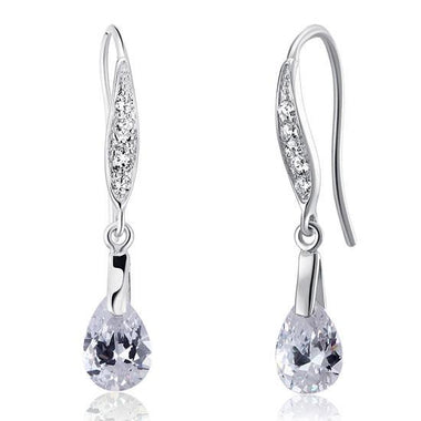2 Carat Pear Cut Simulated Diamond 925 Sterling Silver Dangle Earrings-Bijoux Pour Elle