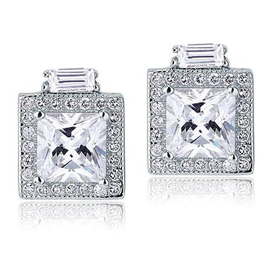 2 Carat Simulated Diamond Vintage Style Stud 925 Sterling Silver Earrings-Bijoux Pour Elle