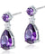 3 Carat Pear Cut Simulated Diamond Purple Sapphire 925 Sterling Silver Dangle Earrings-Bijoux Pour Elle