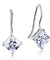 3 Carat Princess Cut Simulated Diamond Hook Dangle Drop 925 Sterling Silver Earrings-Bijoux Pour Elle