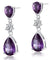3.5 Carat Purple Sapphire Pear Cut Simulated Diamond 925 Sterling Silver Dangle Earrings-Bijoux Pour Elle
