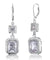 4 Carat Emerald Cut Simulated Diamond 925 Sterling Silver Dangle Earrings-Bijoux Pour Elle