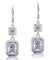 4 Carat Emerald Cut Simulated Diamond 925 Sterling Silver Dangle Earrings-Bijoux Pour Elle
