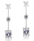 4 Carat Emerald Cut Simulated Diamond 925 Sterling Silver Dangle Earrings-Bijoux Pour Elle