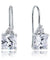 4 Carat Princess Cut Simulated Diamond Dangle Drop 925 Sterling Silver Earrings-Bijoux Pour Elle
