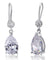 4 Carat Pear Cut Simulated Diamond 925 Sterling Silver Dangle Earrings-Bijoux Pour Elle