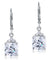 4 Carat Princess Cut Simulated Diamond Dangle Drop 925 Sterling Silver Earrings-Bijoux Pour Elle