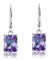 4 Carat Purple Simulated Sapphire 925 Sterling Silver Dangle Earrings-Bijoux Pour Elle