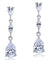 4 Carat Simulated Pear Cut Diamond Dangle Drop Sterling 925 Silver Earrings-Bijoux Pour Elle