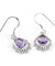 5 Carat Genuine Purple Oval Cut Amethyst 925 Sterling Silver Dangle Fine Earrings-Bijoux Pour Elle