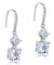 5 Carat Princess Cut Simulated Diamond Dangle Drop 925 Sterling Silver Earrings-Bijoux Pour Elle
