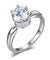 6 Claws Crown 925 Sterling Silver Wedding Promise Anniversary Ring 1.25 Ct Simulated Diamond Jewelry-Bijoux Pour Elle