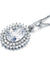 6 Carat Oval Cut Simulated Diamond Sterling 925 Silver Flower Pendant Necklace-Bijoux Pour Elle