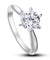 6 Claws Simulated Diamond Engagement Ring 925 Sterling Silver Classic-Bijoux Pour Elle