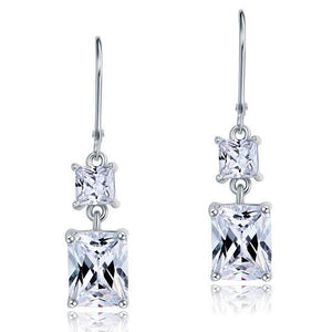 8 Carat Princess Cut Simulated Diamond Dangle Drop 925 Sterling Silver Earrings-Bijoux Pour Elle