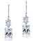 8 Carat Princess Cut Simulated Diamond Dangle Drop 925 Sterling Silver Earrings-Bijoux Pour Elle