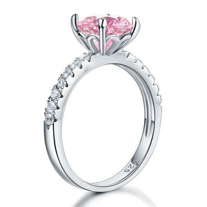 925 Sterling Silver Bridal Engagement Ring 2 Carat Simulated Diamond Jewelry-Bijoux Pour Elle