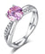 925 Sterling Silver Wedding Promise Anniversary Ring 1.25 Ct Fancy Pink Simulated Diamond-Bijoux Pour Elle