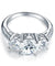 925 Sterling Silver 3-Stone Wedding Ring 2 Carat Simulated Diamond Jewelry Vintage Style-Bijoux Pour Elle