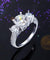 925 Sterling Silver 3-Stone Wedding Ring 2 Carat Simulated Diamond Jewelry Vintage Style-Bijoux Pour Elle