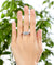 925 Sterling Silver 3-Stone Wedding Ring 2 Carat Simulated Diamond Jewelry Vintage Style-Bijoux Pour Elle