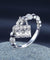 925 Sterling Silver Band Ring Dangle Purse New Style Design Simulated Diamond-Bijoux Pour Elle