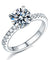 925 Sterling Silver Bridal Engagement Ring 2 Carat Simulated Diamond Jewelry-Bijoux Pour Elle