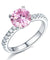 925 Sterling Silver Bridal Engagement Ring 2 Carat Simulated Diamond Jewelry-Bijoux Pour Elle