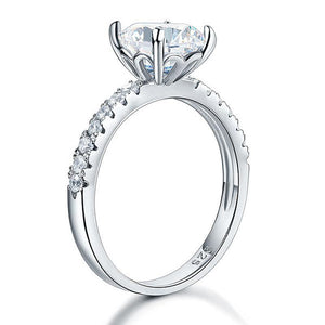 925 Sterling Silver Bridal Engagement Ring 2 Carat Simulated Diamond Jewelry-Bijoux Pour Elle