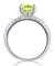 925 Sterling Silver Bridal Wedding Promise Ring 2 Carat Simulated Green Peridot-Bijoux Pour Elle