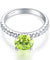 925 Sterling Silver Bridal Wedding Promise Ring 2 Carat Simulated Green Peridot-Bijoux Pour Elle