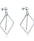 925 Sterling Silver Earrings Dangle Square Fashion Stylish Jewelry-Bijoux Pour Elle
