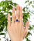 925 Sterling Silver Engagement Luxury Ring 3 Carat Blue Simulated Tanzanite Jewelry-Bijoux Pour Elle