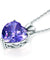 925 Sterling Silver Heart Pendant Necklace 5 Carat Purple Bridal Jewelry-Bijoux Pour Elle