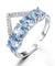 925 Sterling Silver Natural Blue Topaz Ring-Bijoux Pour Elle