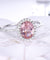 925 Sterling Silver Oval Classic Pink Created Sapphire Rings-Bijoux Pour Elle