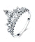 925 Sterling Silver Ring Crown Shape Simulated Diamond for Lady Trendy Stylish-Bijoux Pour Elle